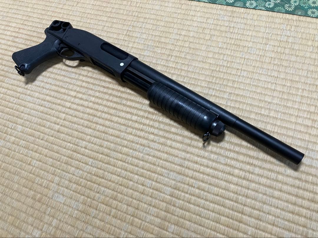 マルゼン　ca870 ポリスショットガン　本体＋自作エクステンションバレル マルゼン CA870 POLICE <FIRST別注モデル> エアガン レビュー