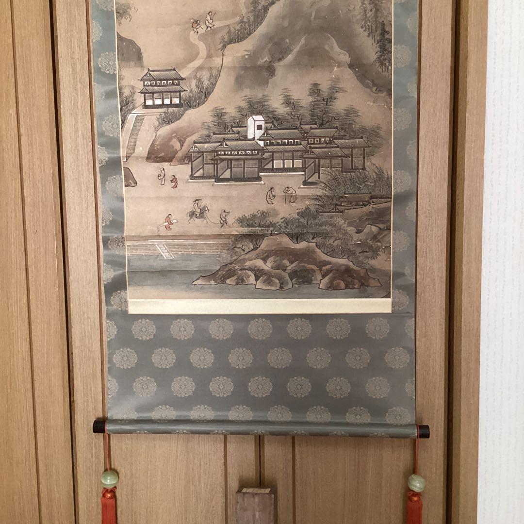 古画狩野派 紙本 楼閣山水図 59.5.5日 認定番号5014 合箱 - メルカリ