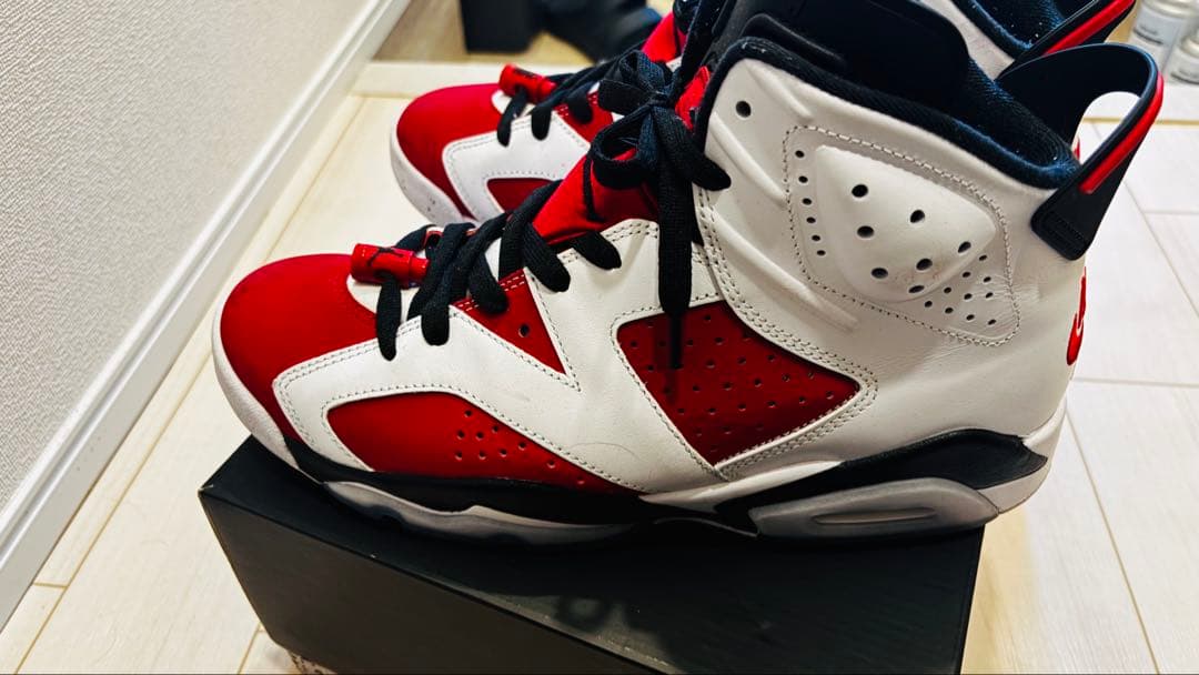 NIKEAIR JORDAN 6 Carmine カーマイン 27.5 - メルカリ
