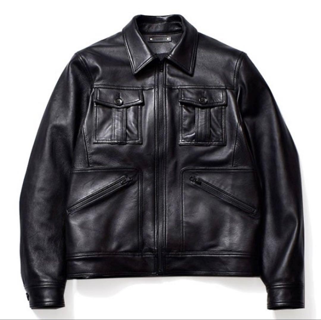 ジャケット・アウター MINE DENIM Sheep Leather 4PK Zipup JKT 3