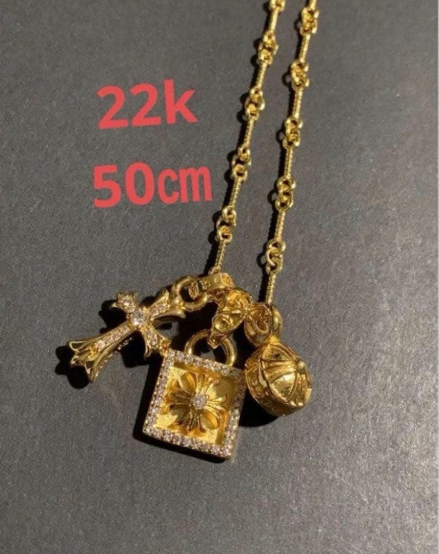 22k ゴールド ネックレス 50cm