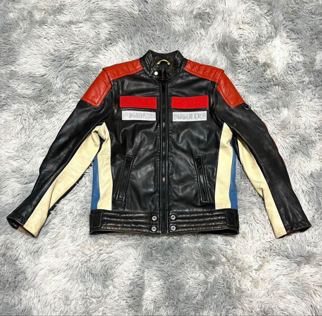 【美品】DIESEL 本革 2way マルチ〈定価137,500円〉