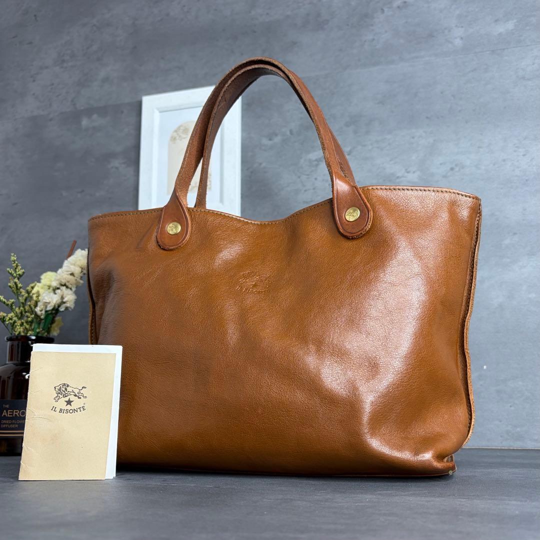 【美品】IL BISONTE イルビゾンテ ハンドバッグ 本革 オールレザー IL BISONTE（イルビゾンテ） バッグ オールレザートート 54_1_