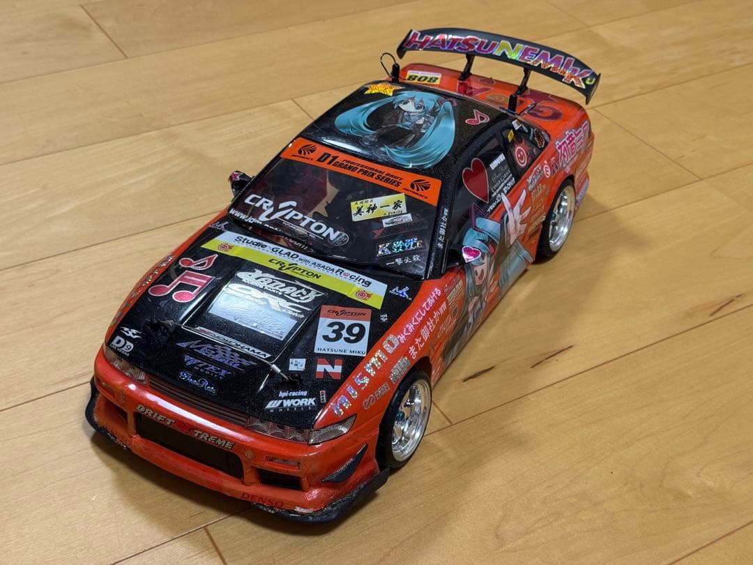 ラジコン 1/10 日産 シルビア S13 ドリフト 初音ミク