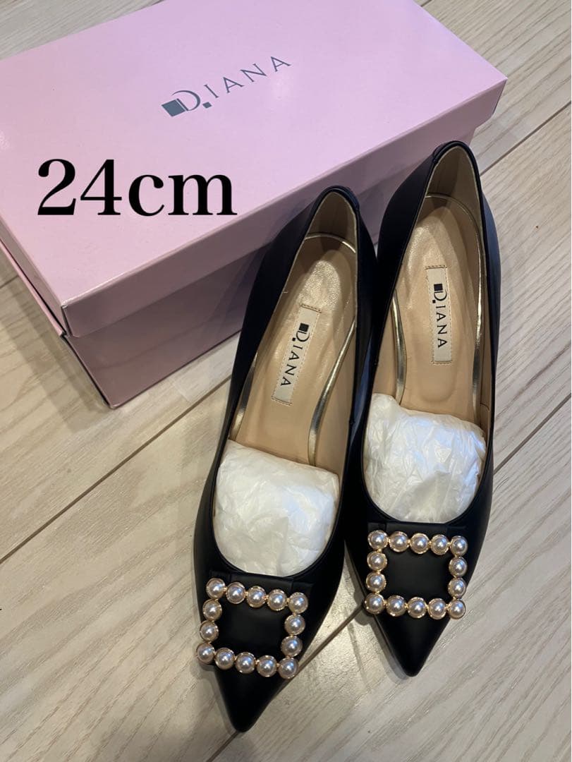 DIANA ダイアナ　パンプス　黒　パール　ピンヒール　未使用