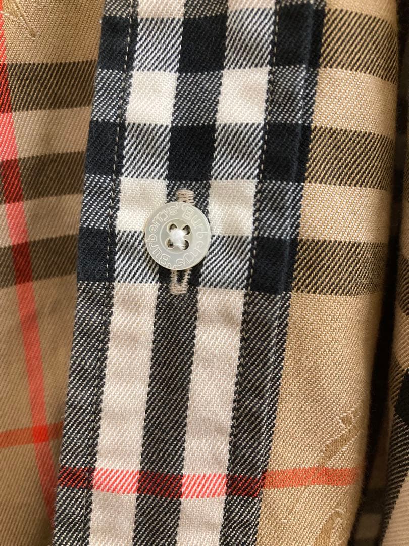 バーバリーズ 日本製 長袖 綿 シャツ ノバチェック シャドーホース 90s