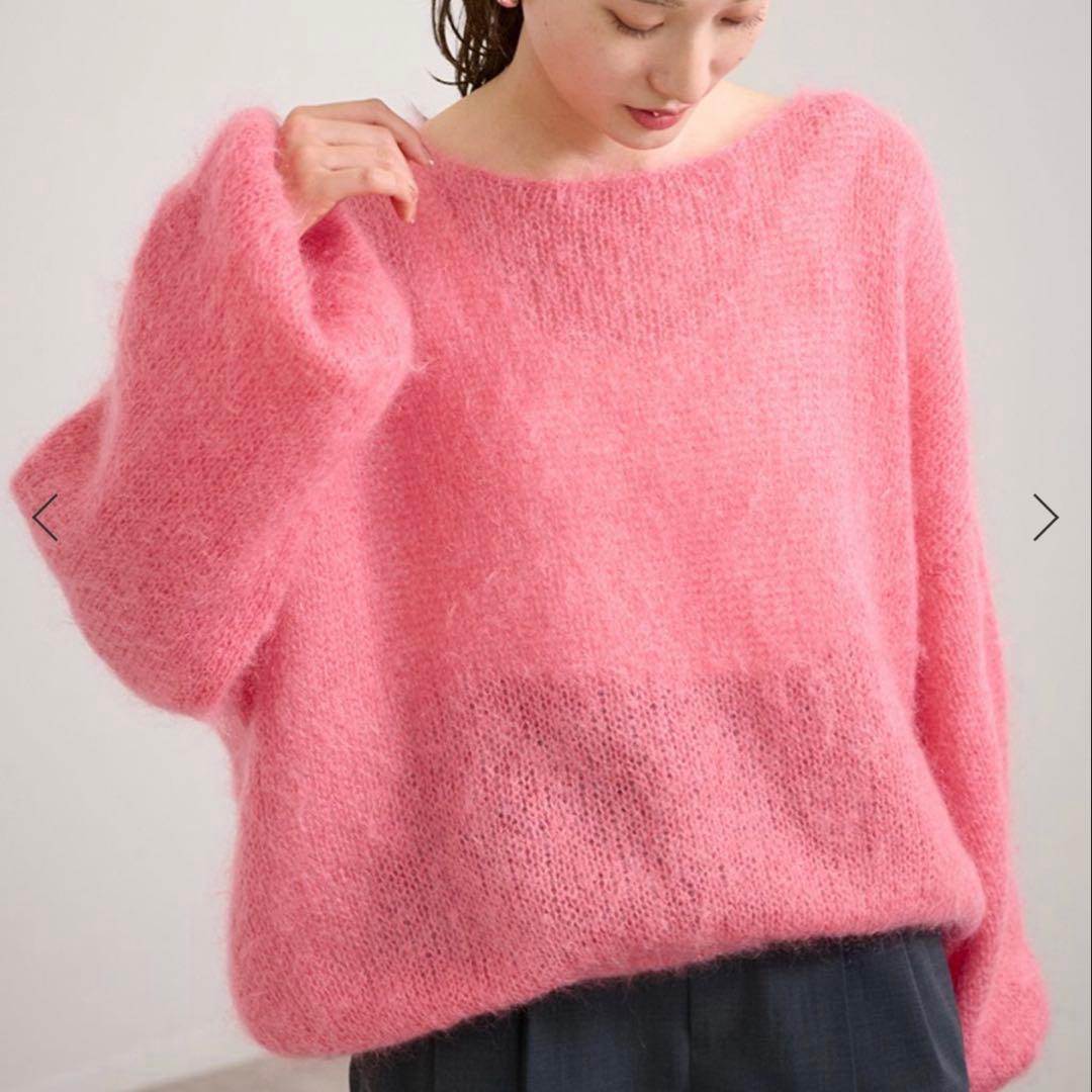 FRAMeWORK フレームワーク　モヘヤMix ローゲージニット　ピンク