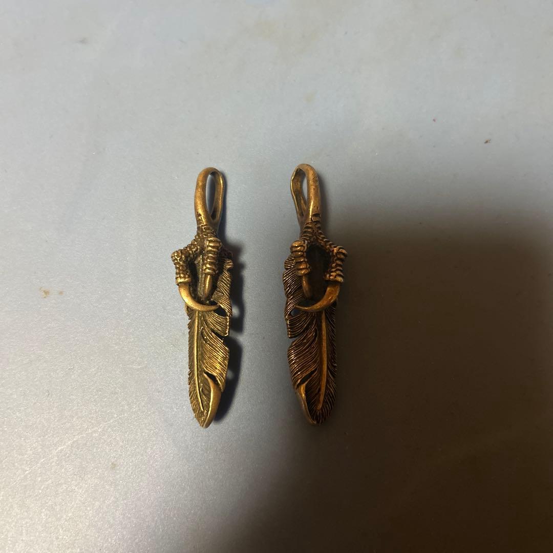 saad 旧イーグルクローフェザー 左右セット 15年以上前　絶版品 SAAD サード イーグル ターコイズ ハート フェザー クロー ビーズ