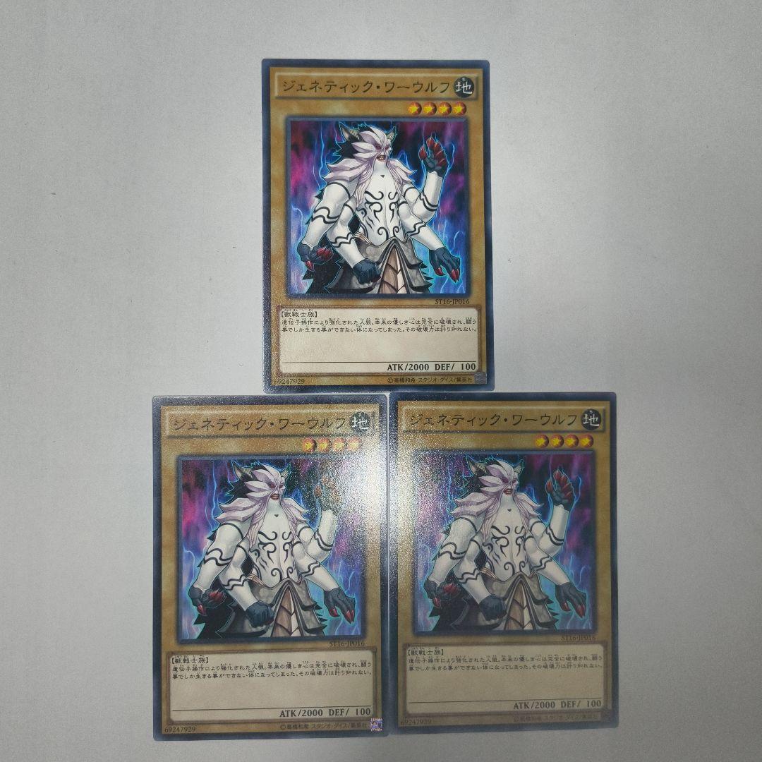 遊戯王OCG : ジェネティック・ワーウルフ（ST16-JP016）3枚セット