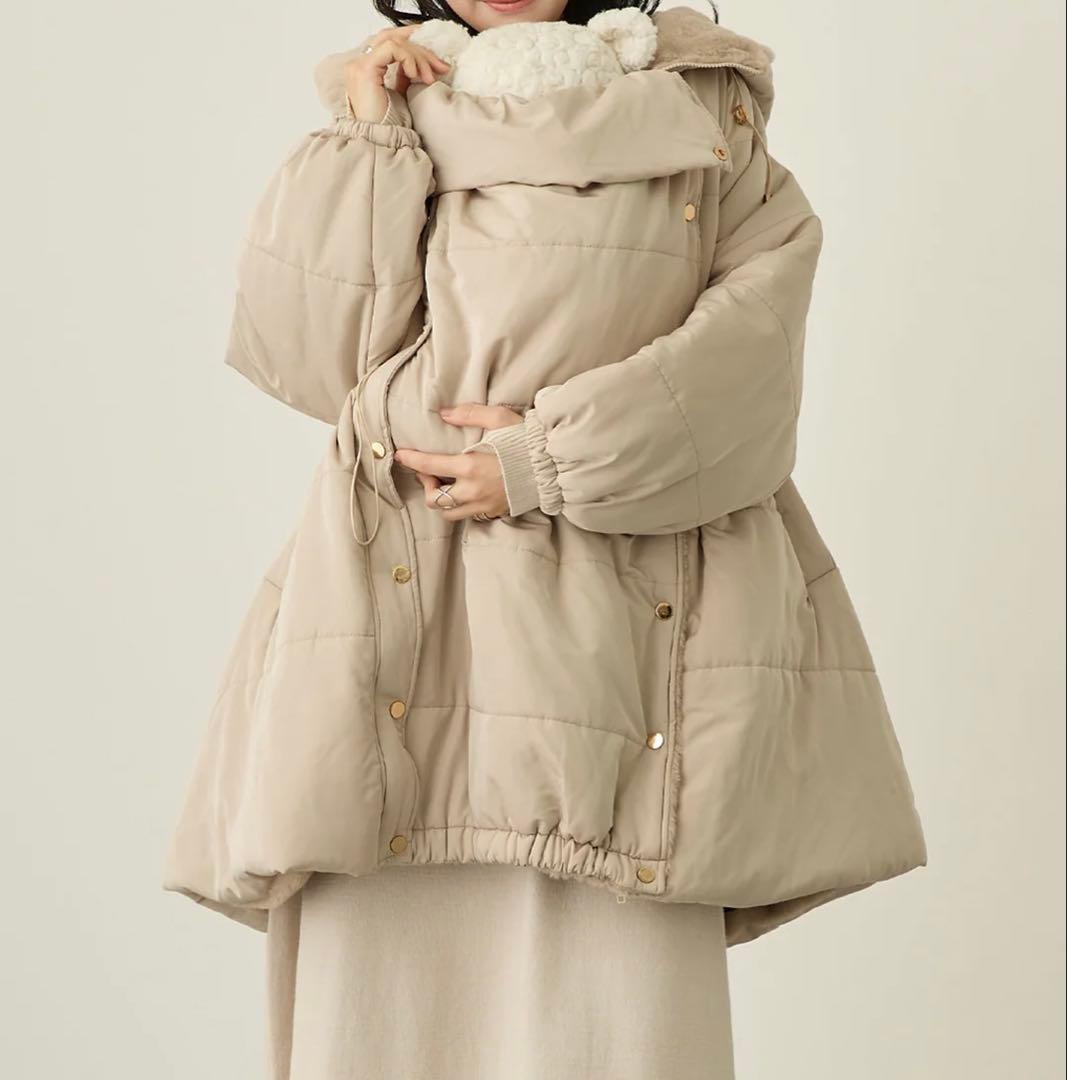 honono For Mon&Baby ダッカー付き中綿アウター Greige - メルカリ