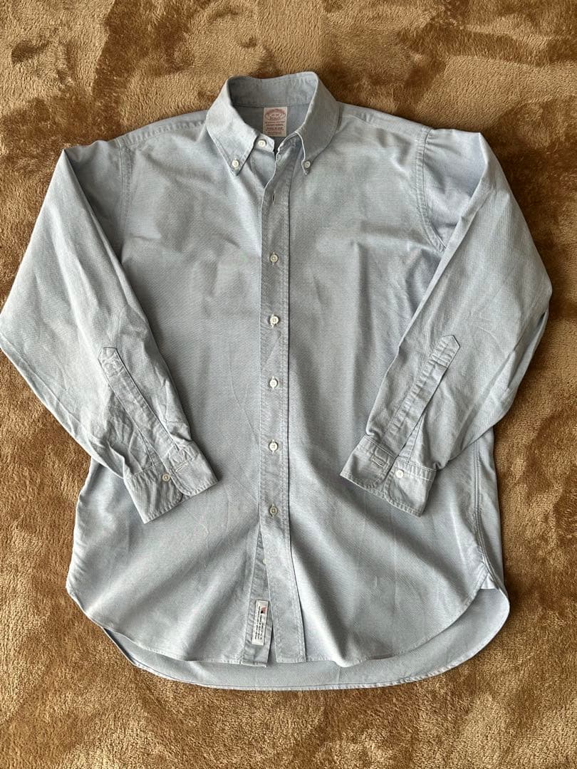 USA メーカーズ　ブルックスブラザーズ サックス　BDシャツ 15-32 L