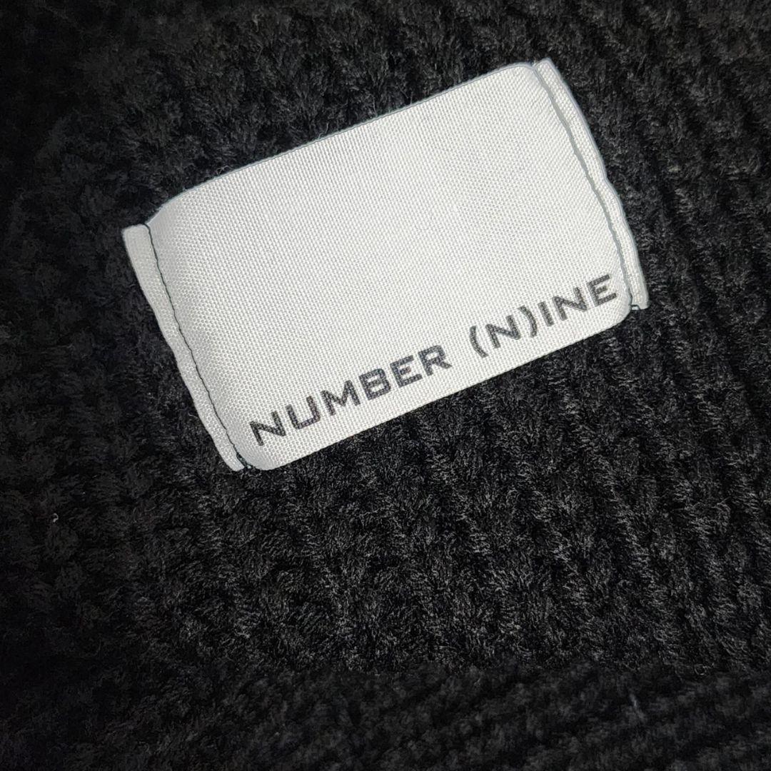 ナンバーナイン ニット スヌード ブラック ロゴ マフラー ネック