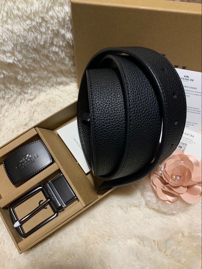 ✨️新品未使用✨️COACH レザー ベルト ブラック ブラウン 2色セット