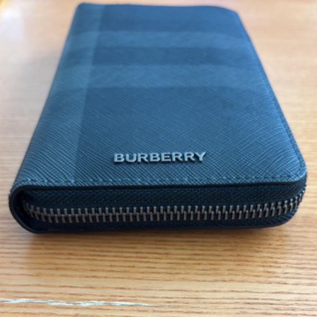 小物 Burberry Check Zip Wallet \"Charcoal\"