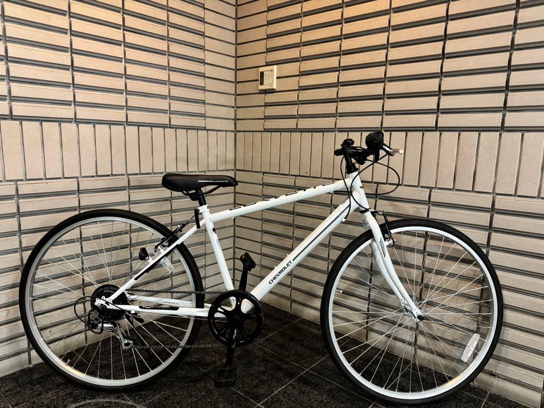 【即乗りOK】街乗り自転車 ホワイト 状態良好 通勤・通学　ロードバイク