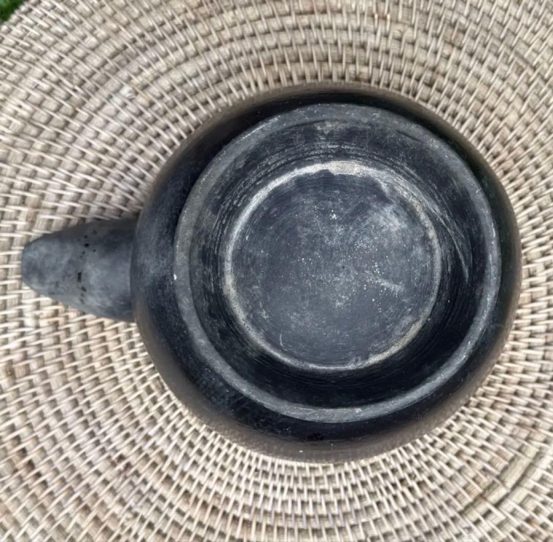 京都 アンティーク 伝統的な漆器ボウル 注ぎ口付き