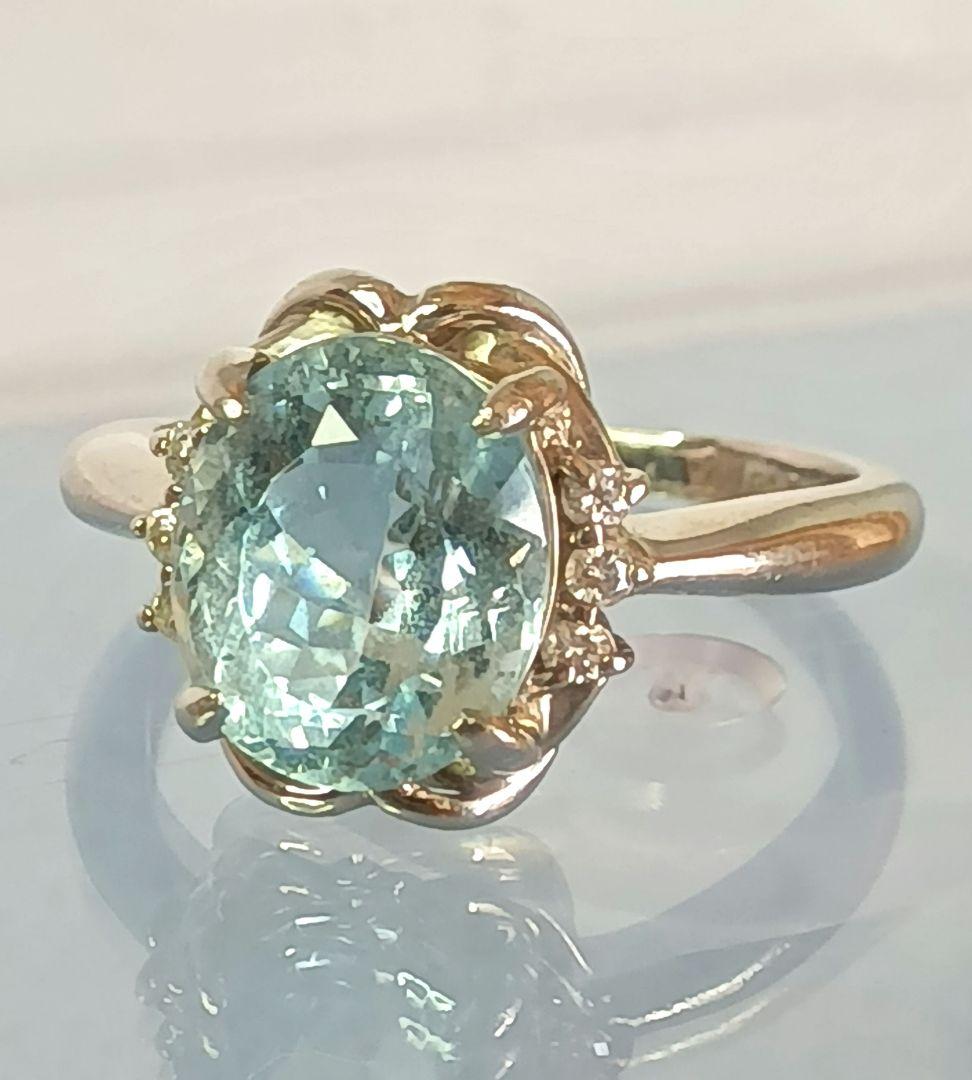 大粒アクアマリンリング♦2.85㌌✨／オーバル／#11／プラチナ枠／品質保証書付 楽天市場】【SS限定 10％OFF！】 アクアマリン リング 0.1カラット 18
