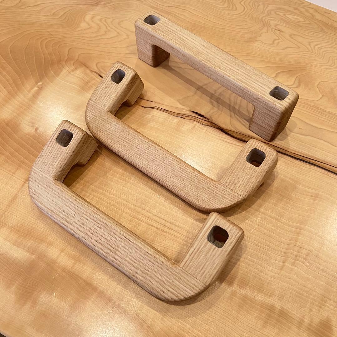 木製アシストグリップ3個(チェスナット) ハイエース用