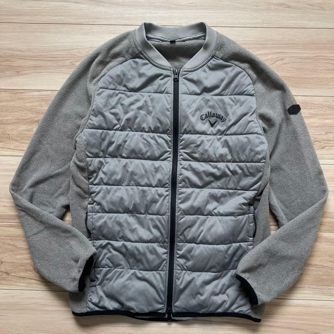 Callaway キャロウェイ　中綿　ダウンジャケット　フリース　メンズ　グレー
