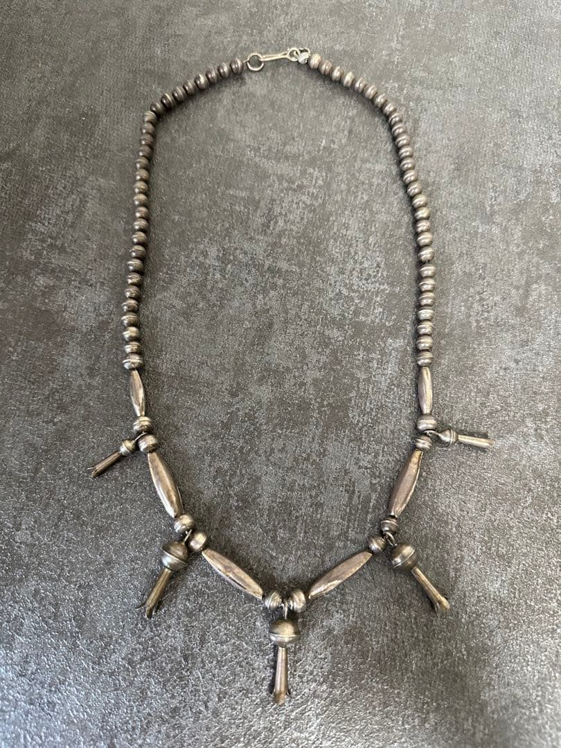 ナバホ族 スカッシュブロッサム ネックレス 30s インディアンジュエリー