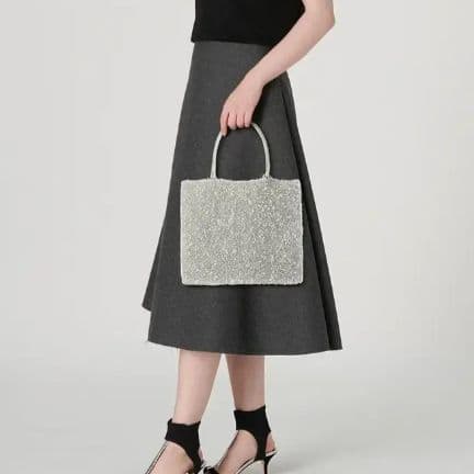 極美品アンテプリマ ワイヤーバッグ スタンダード スクエアラージ シルバー