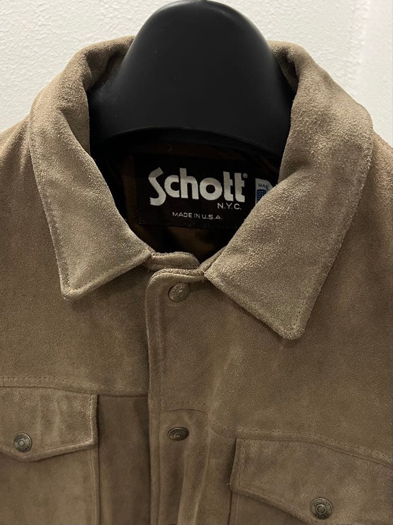 【 美品・'90s 】Schott スエード ヴィンテージ レザー ジャケット