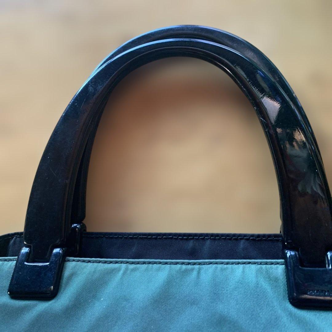 PRADA オリーブグリーン トートバッグ - メルカリ