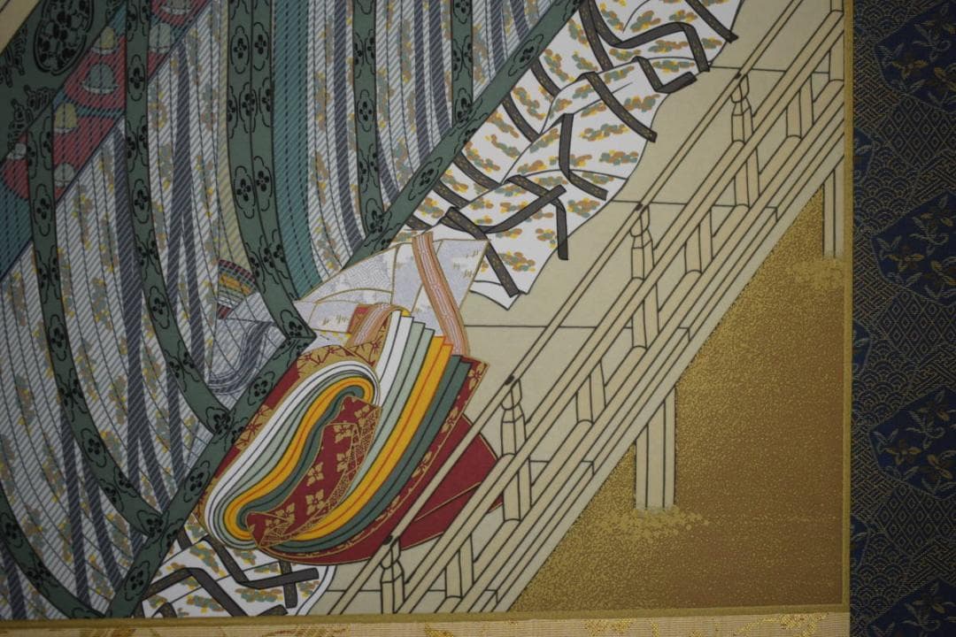 複製/作者不明/大和絵/人物出産図/横物/工芸/布袋屋掛軸HJ-326 - メルカリ