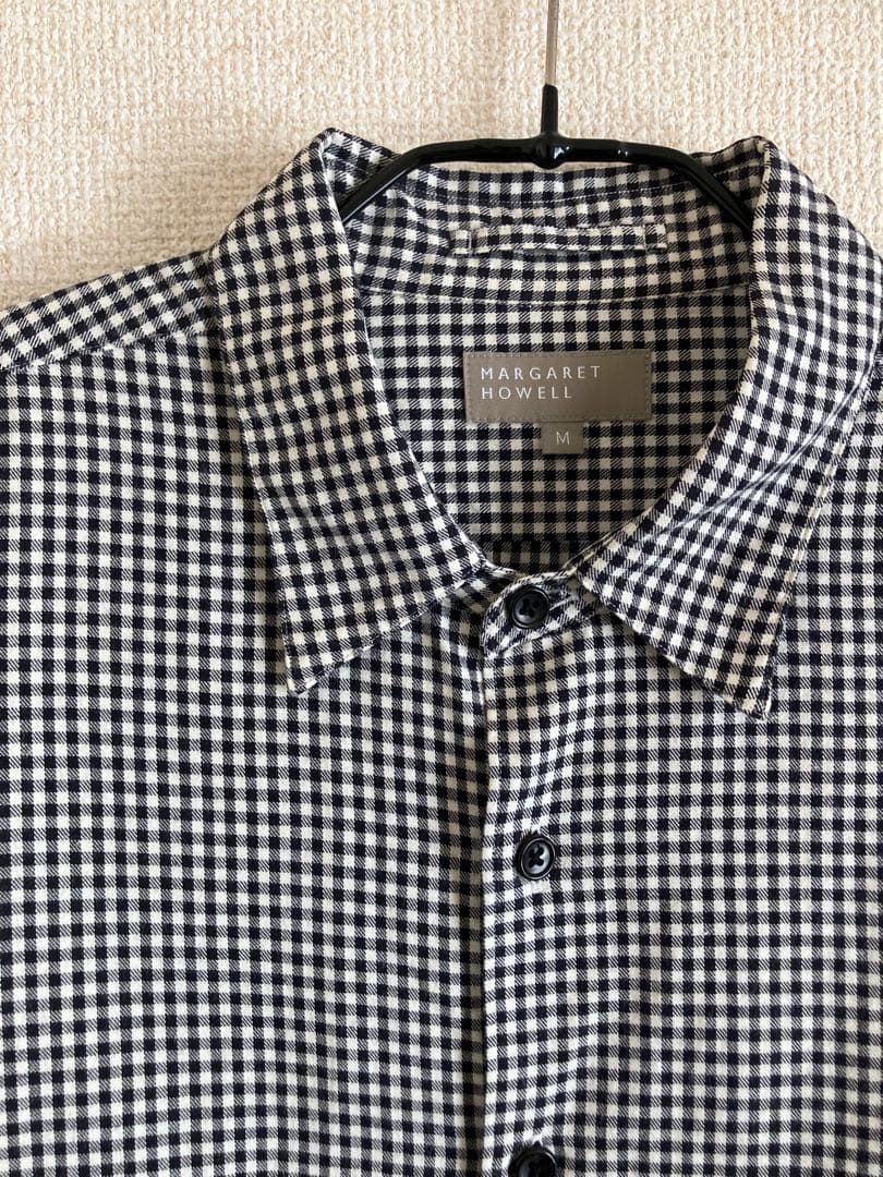 MARGARET HOWELL】ブラッシュド ギンガムチェックシャツ M - メルカリ