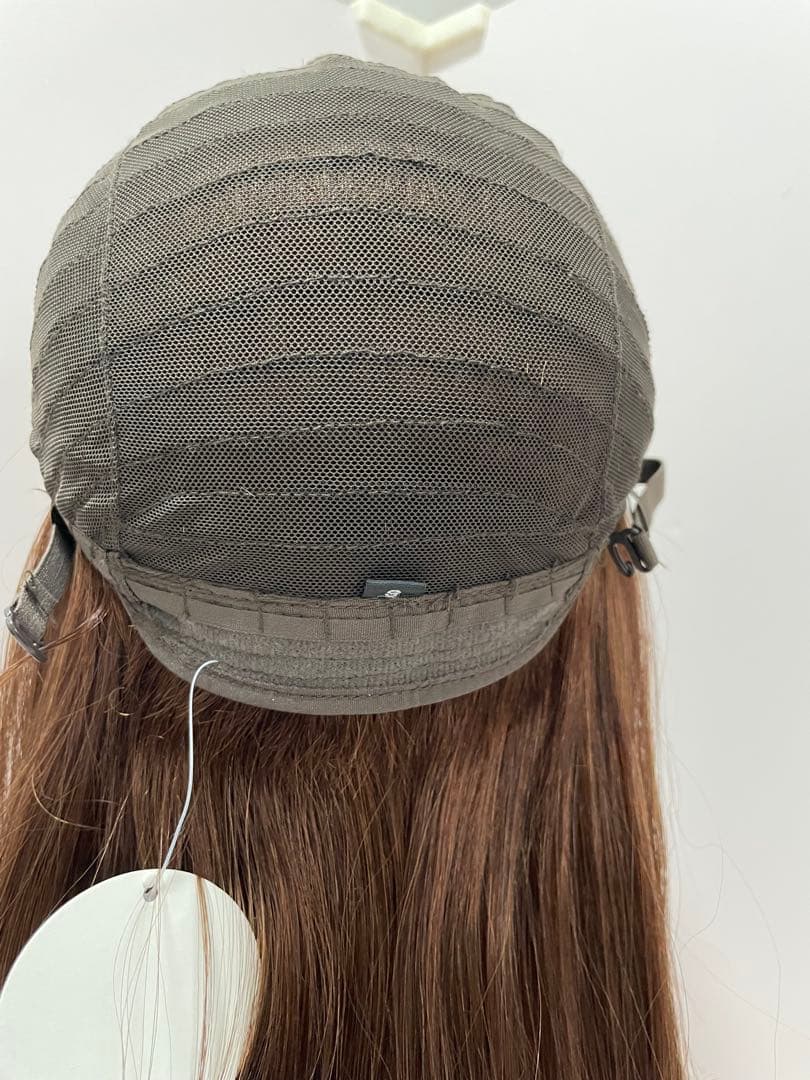 フルウィッグ人毛100%人毛ウィッグ医療ウィッグロングストレート広い