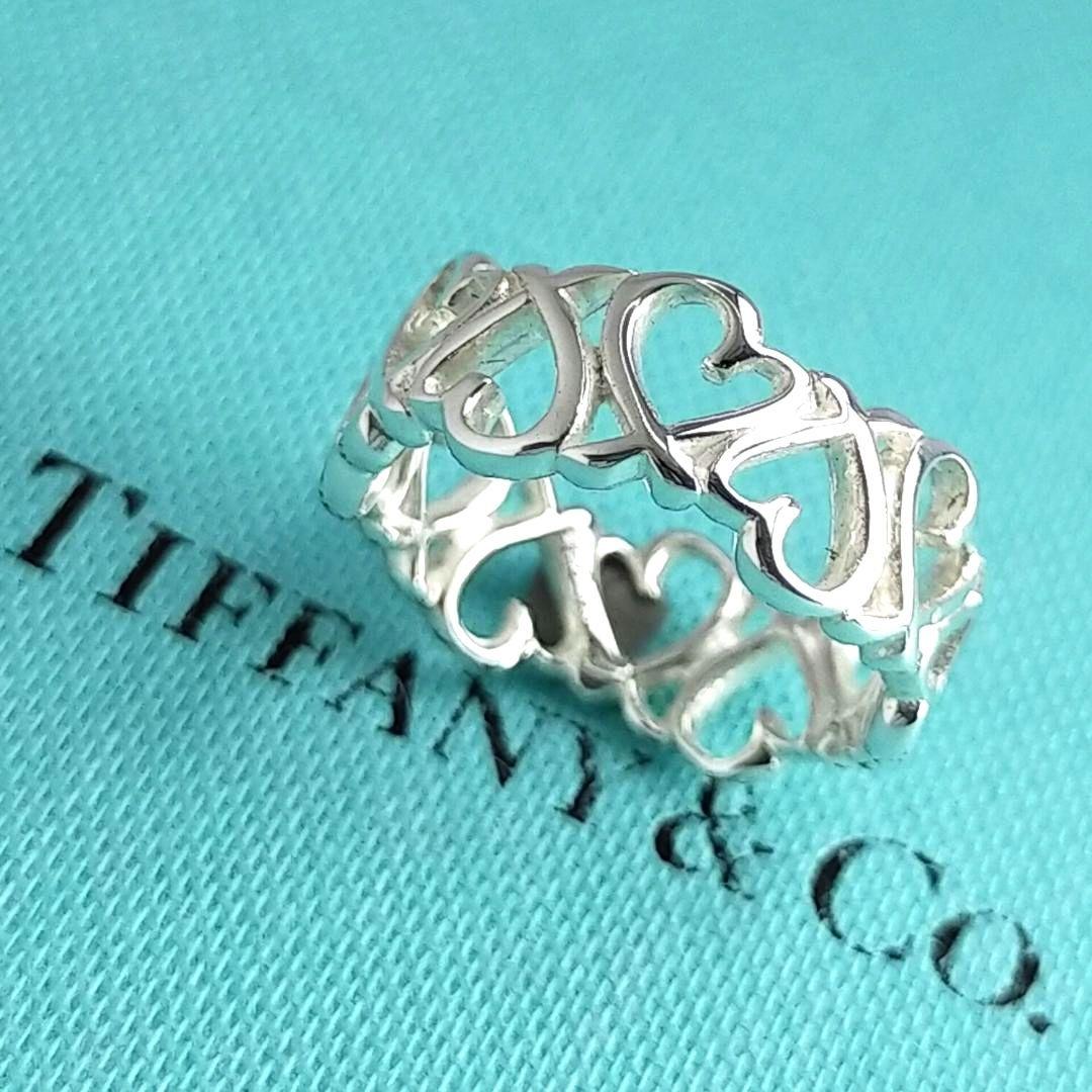 ☆SALE☆【ティファニー】ラビングハート フル リング 7号 2474