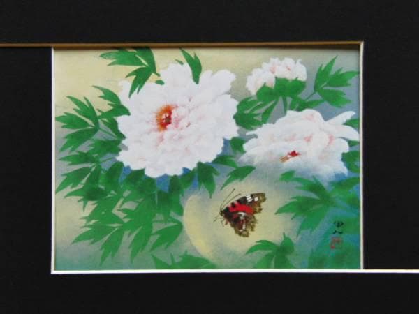 工藤 甲人、牡丹遊蝶、超希少額装用画版、新品額装付