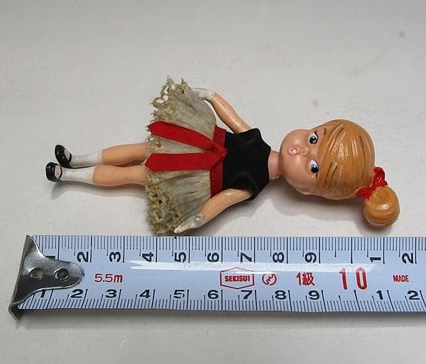 a0127-42女の子 少女 人形 フィギュア ヴィンテージ レトロ 当時物