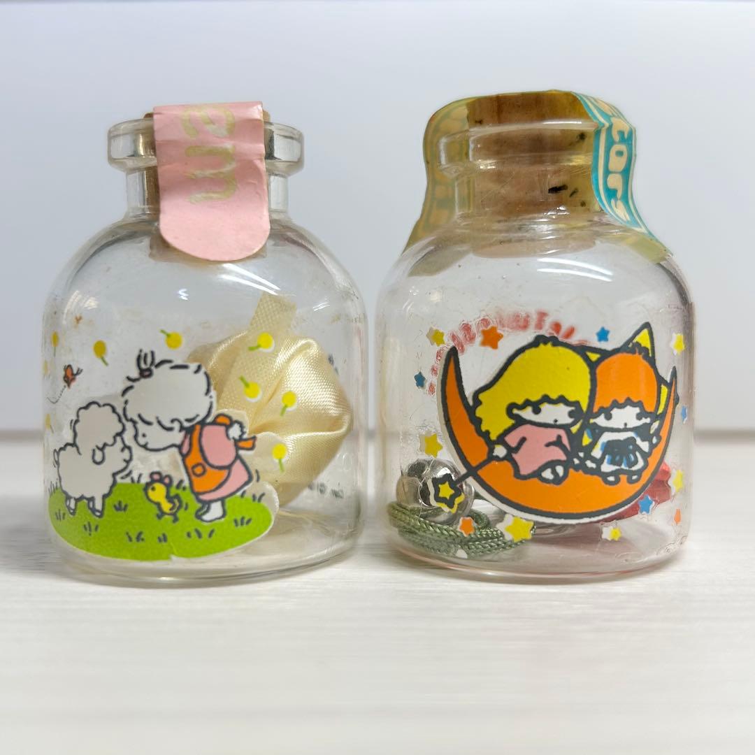 サンリオ タイニーポエム リトルツインスターズ ポプリ入り小瓶 レトロ