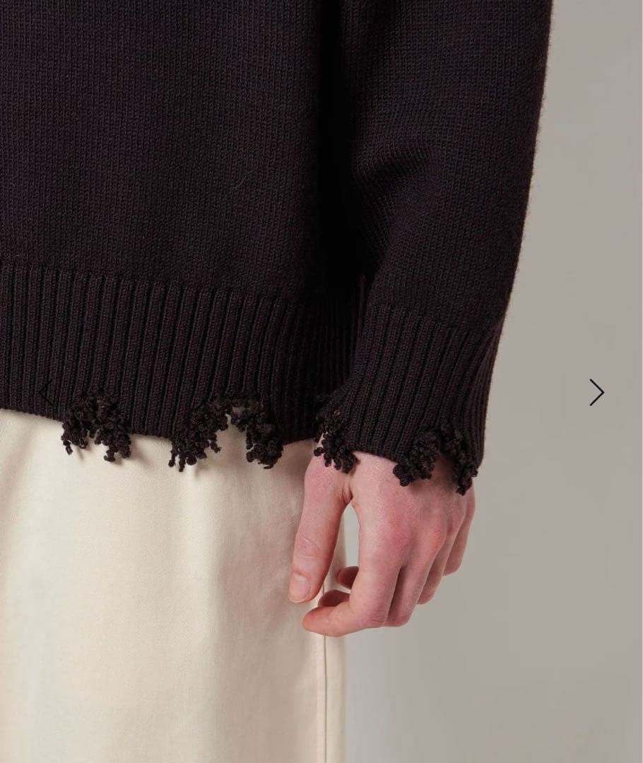 LOEFF＞ロエフ 5ゲージ ダメージ ニット プルオーバー UNISEX - メルカリ