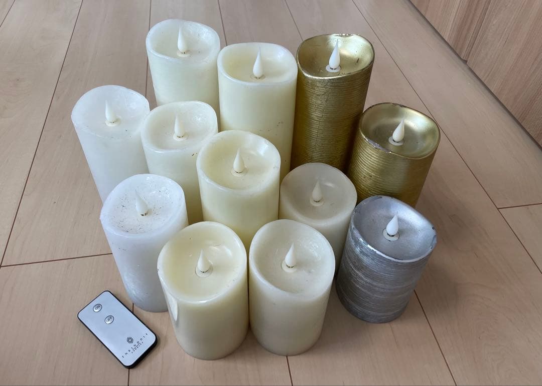 ENKINDDLE リモコン付きキャンドルセット 12本