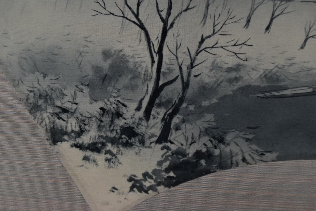 真作】杉原元人/扇面雪中山水図/田家図/掛軸☆宝船☆Z-687 - メルカリ