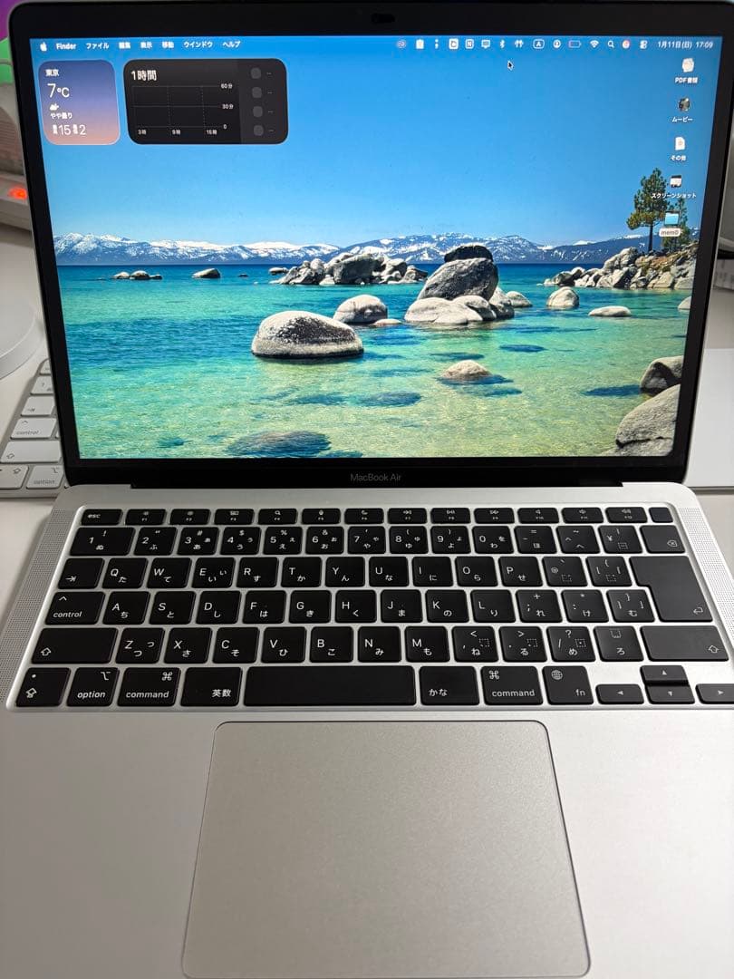 M1 256GB 8GB MacBook Air 13incシルバー 日本語配列