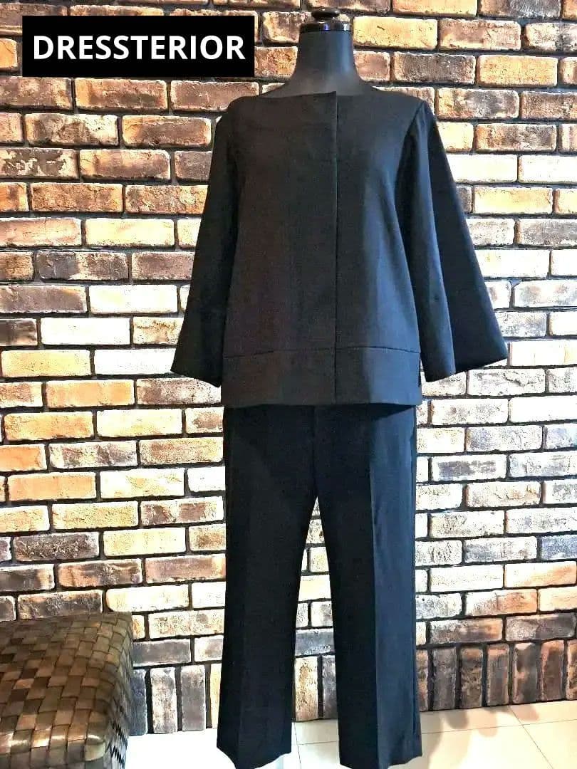 先行販売 BOSCH ノーカラー パンツスーツ 38 （M） グレー テーパード