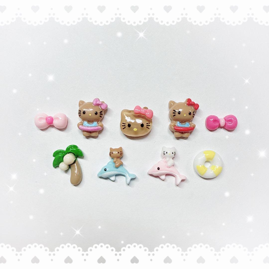 キティ ネイルパーツ 9P 〈J133〉 日焼け ピンク 夏 ギャル 海 - メルカリ
