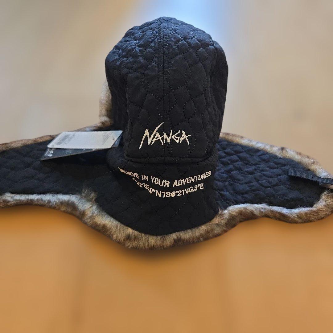NANGA × CLEF」キルティング パイロットキャップ ブラック ナンガ