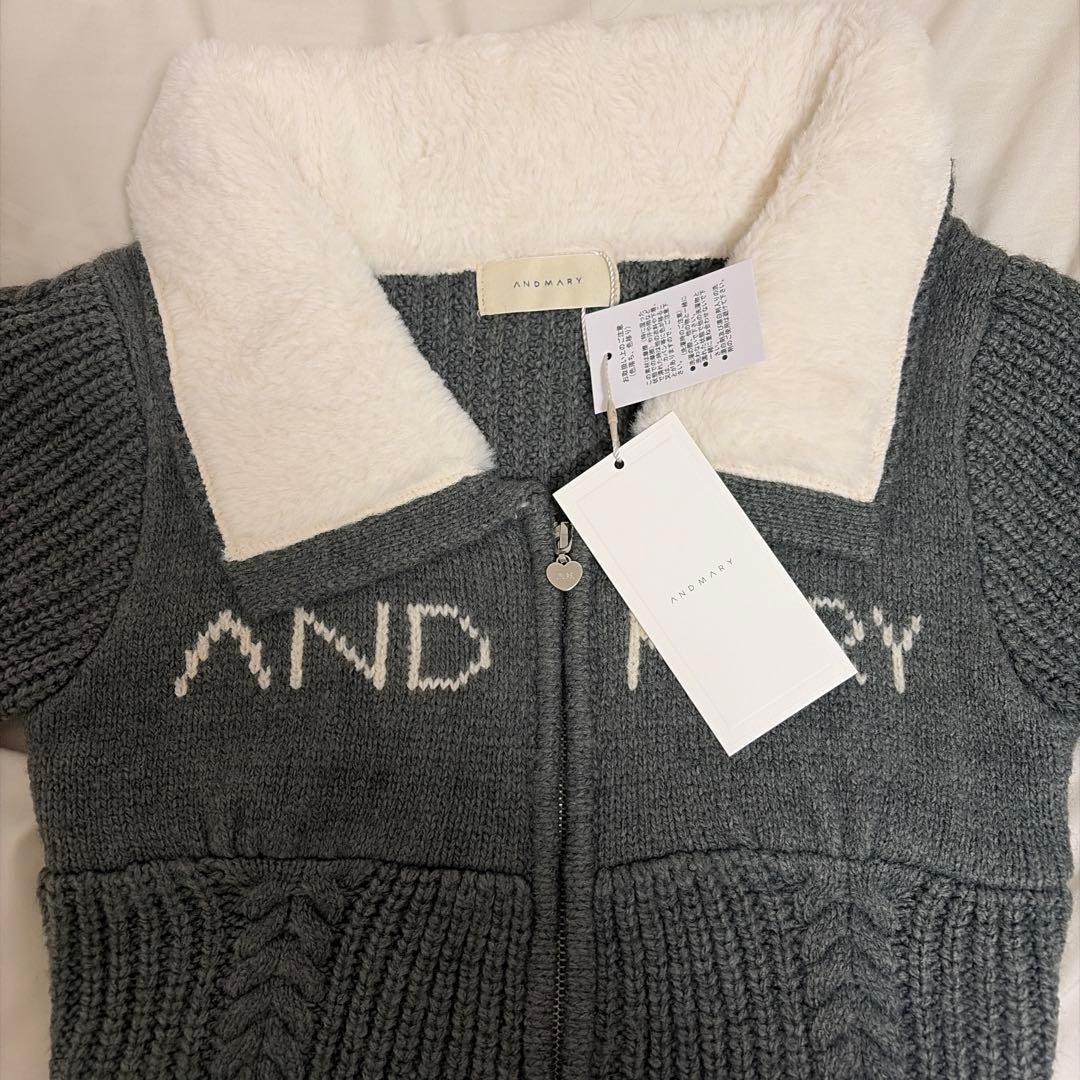 andmary Mary logo zip tops gray - メルカリ
