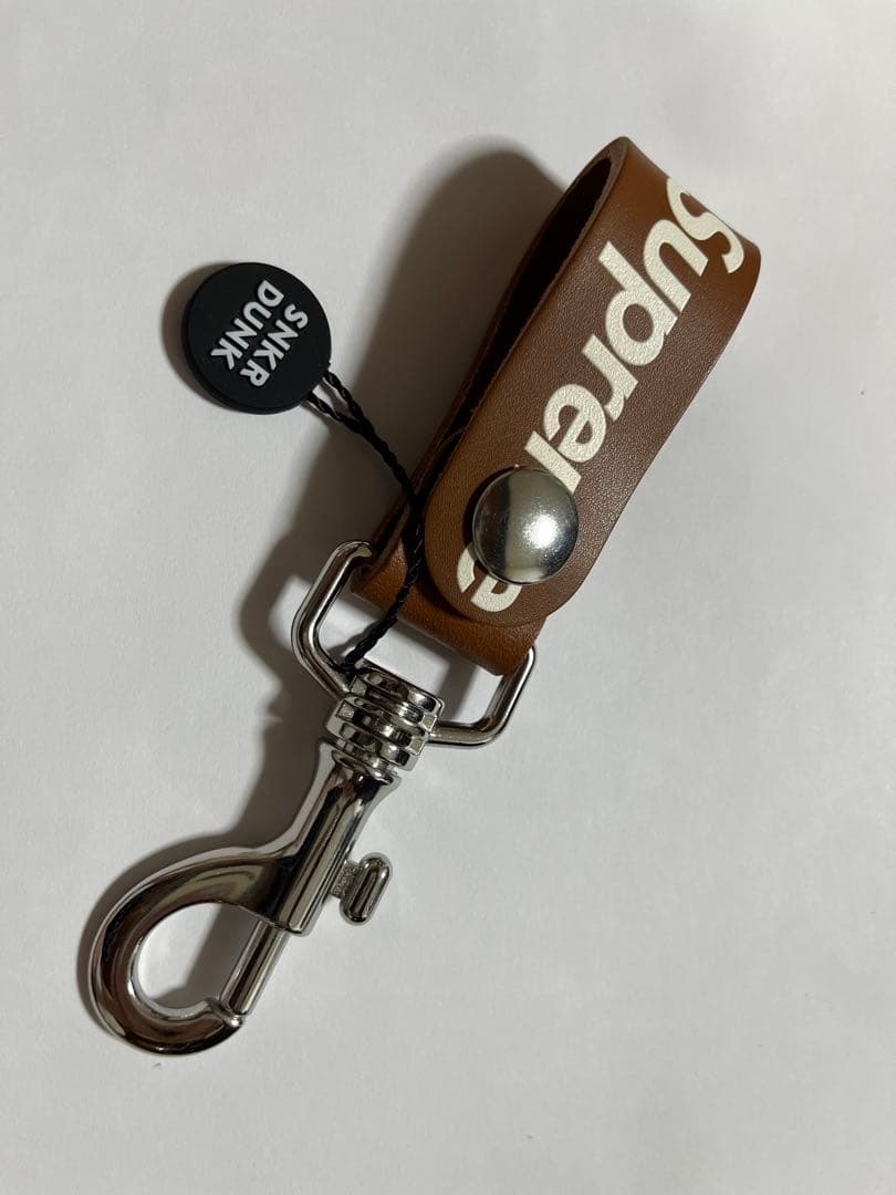 Supreme Leather Key Loop \"Brown\" 新品未使用