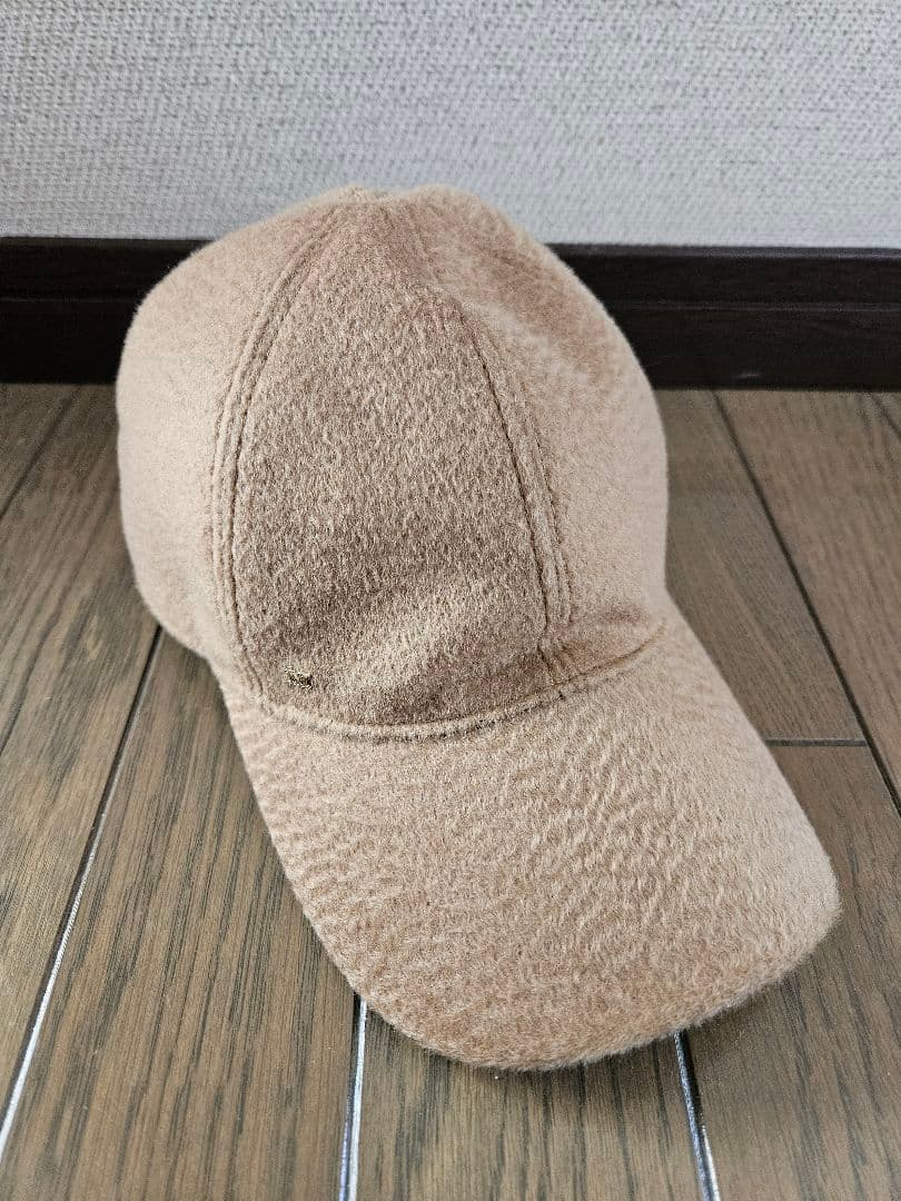Max Mara　マックスマーラ　カシミヤニット切り替えキャップ　帽子　美品 Max Mara - Max Mara ピサ カシミア ベースボール キャップの通販 by 8