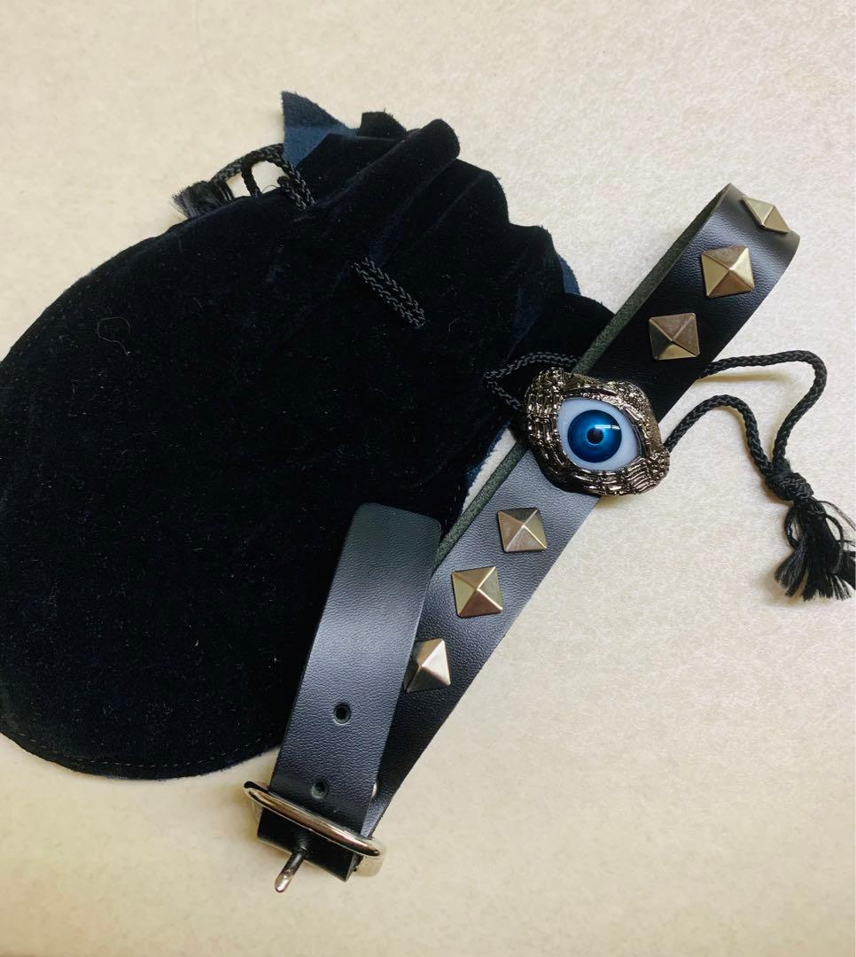 hide 目玉　レザー　ブラック　黒　レザーチョーカー　ストラップ　ネックレス 楽天市場】レザーストラップ 鹿革/ディアスキン ネックレス 本革 幅