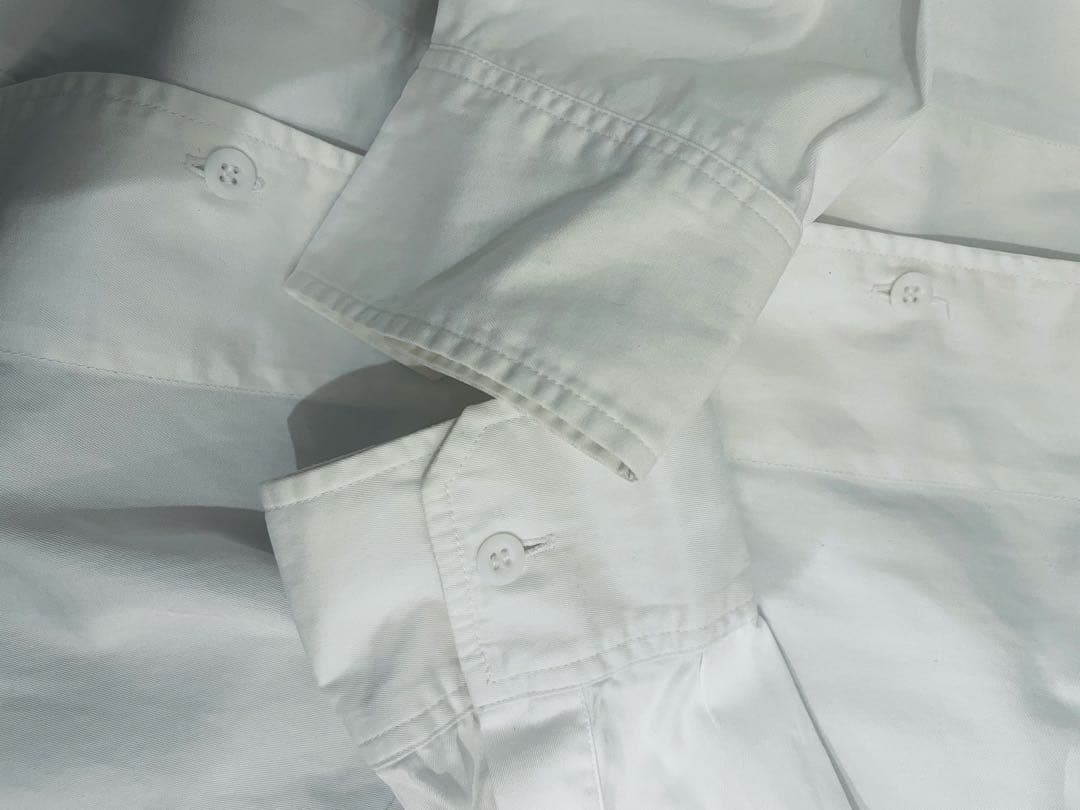 本日限定ヨウジヤマモト プールオム 長袖シャツ L 襟裏黒 オキシ洗浄