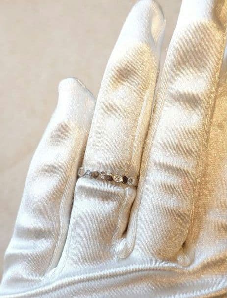 2421高級 sona ダイヤモンド フルエタニティ リング シルバー ハニカム