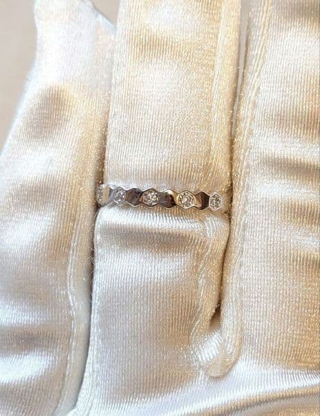 2421高級 sona ダイヤモンド フルエタニティ リング シルバー ハニカム