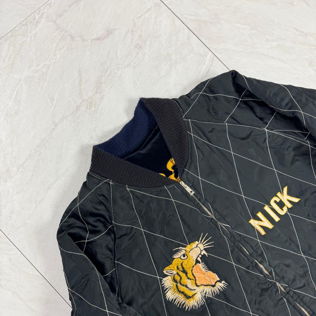 港商 テーラー東洋 別珍 リバーシブル スカジャン 硫黄島 中サイズ