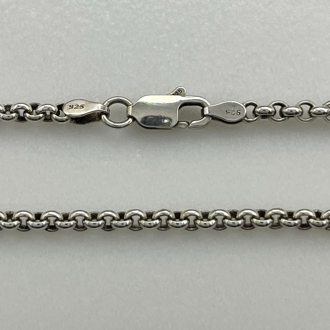 シルバー925 ロールチェーンネックレス 50cm